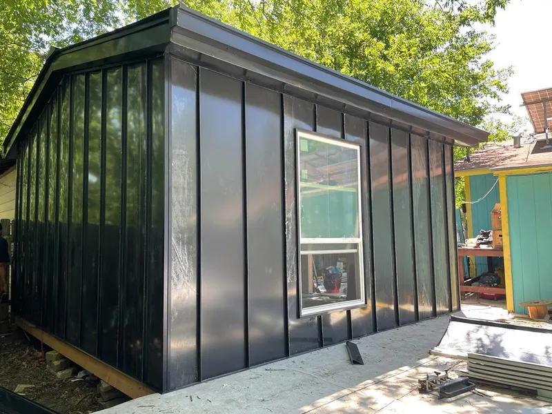 Black standing seam metal wall panels for Metal Roof Installation in East Foothills